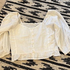 Eyelet blouse